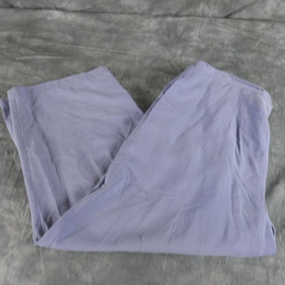 EUC City Silk Elastic Waist PULL ON Purple‎ Lilac CAPRI PANTS Size M   ANB